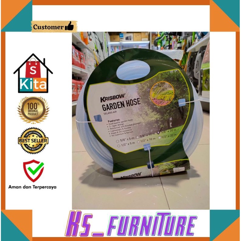 Selang Air 5/8 X 20 Meter/Selang taman/Selang serbaguna/Selang kebun/Selang cuci mobil