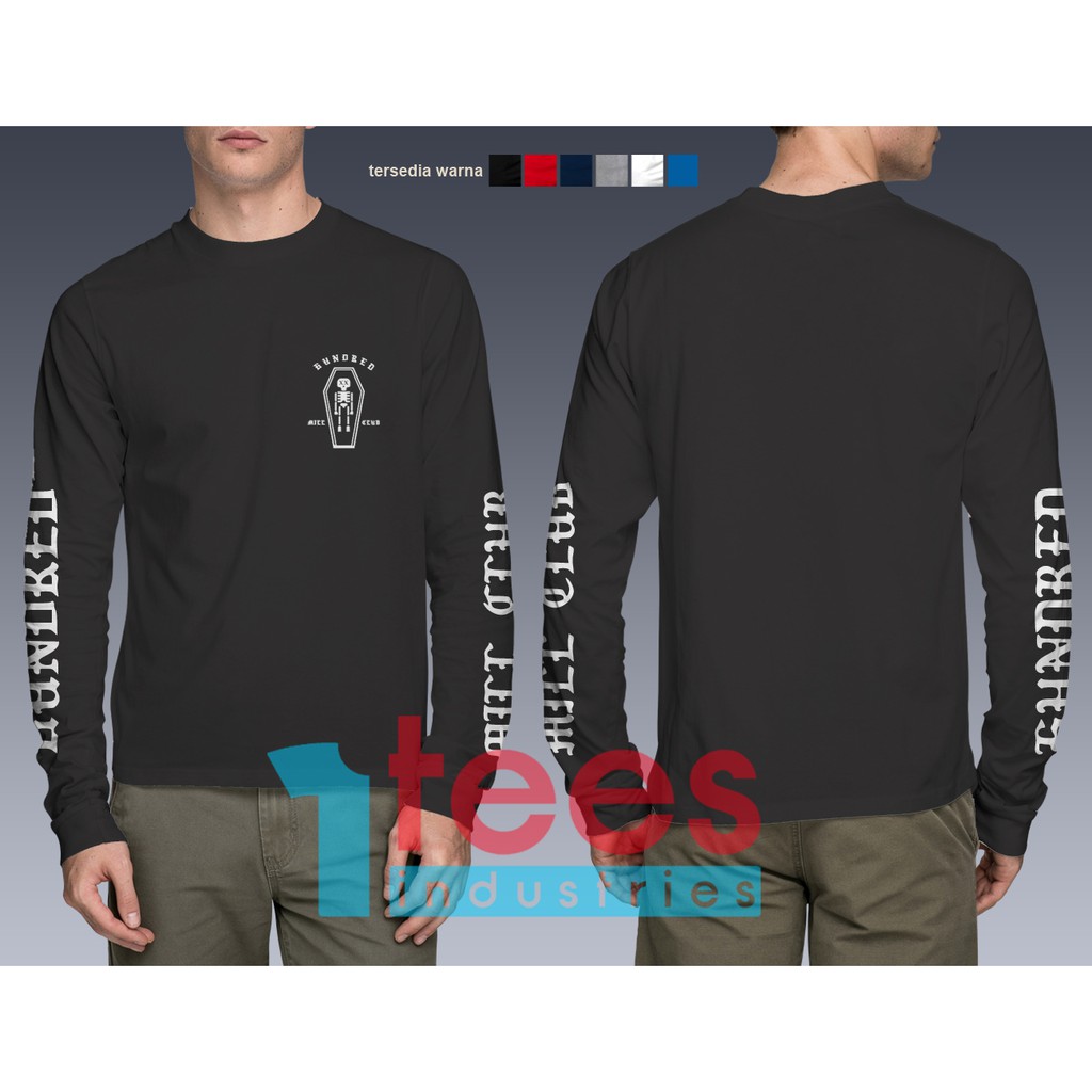 KAOS BAJU PEWDIEPIE MERCH HUNDRED MILL CLUB LENGAN PANJANG