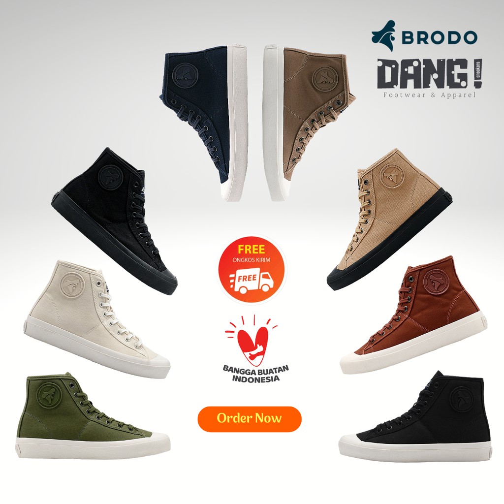 Sepatu Brodo Vintage/Vantage V2 Hi (Mocha/Navy/Fullblack/Teracota/Natural White/Black White/Camel/Olive)-6