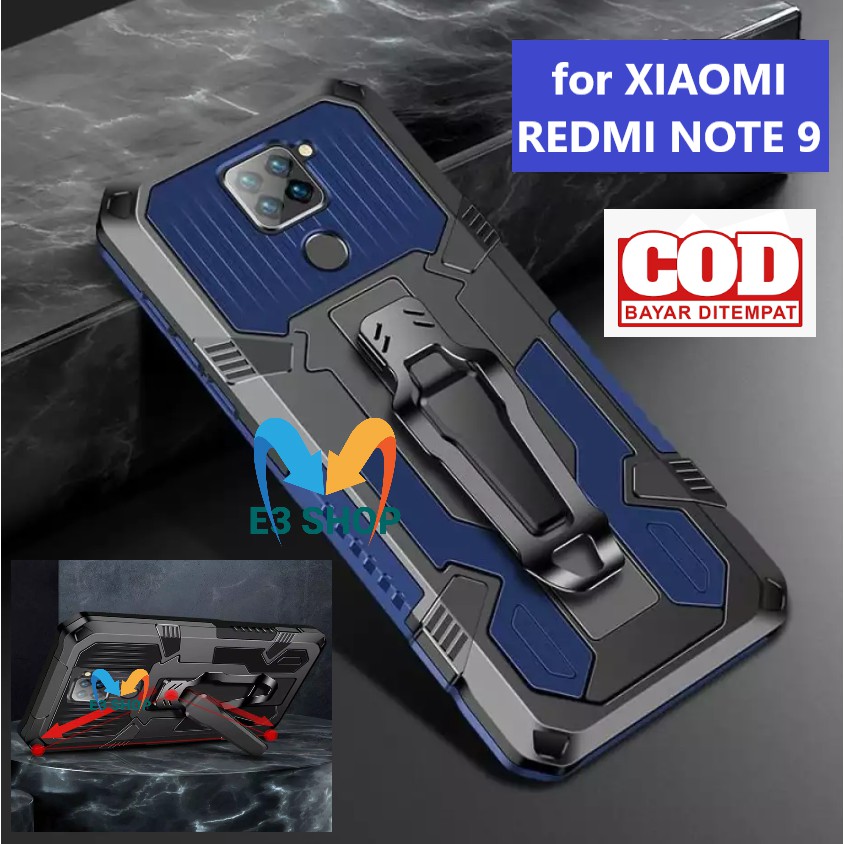 COD ACC HP XIAOMI REDMI NOTE 9 CASING STANDING BACK KLIP HARD CASE ROBOT NEW COVER cod case hp terba