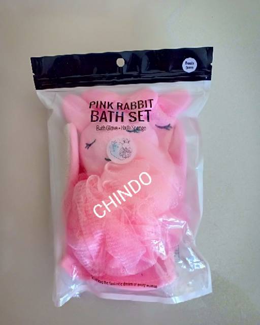 MINISO JEPAN PERLENGKAPAN ALAT MANDI SET/BATH SPONGE SET