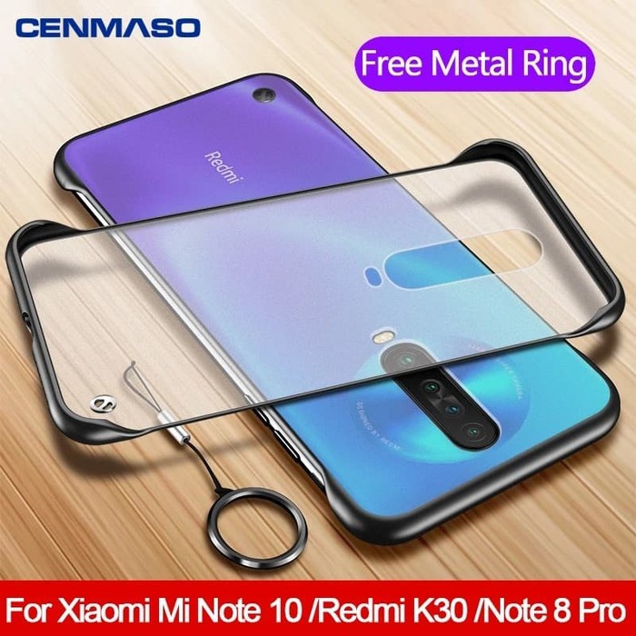 Hard Case XIAOMI REDMI K30 Frameless Transparent Matte Fingger Ring Casing