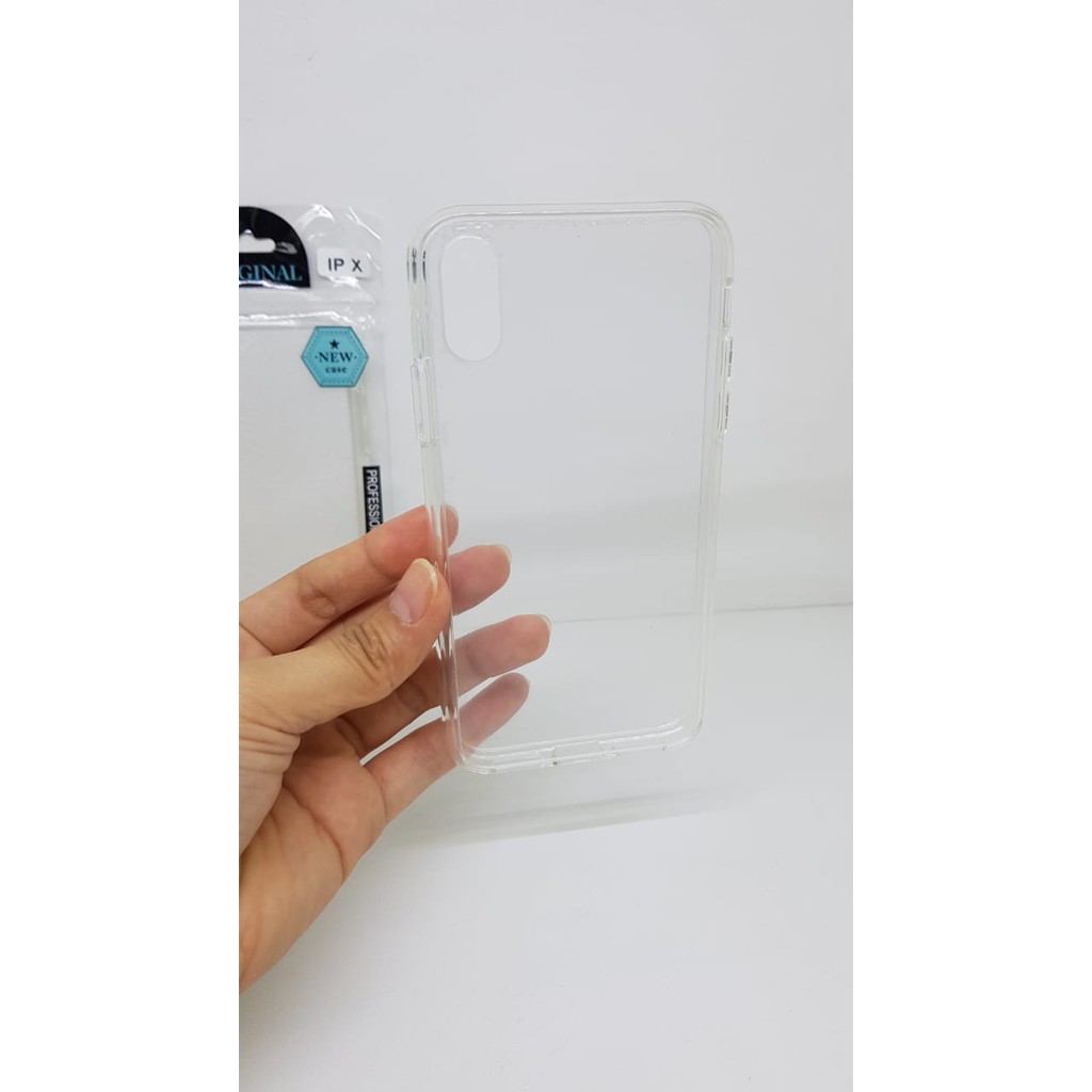 Crystal Case iPhone X 5.8 Inch Ultra Clear List Karet iPhone 10 XS Anti Scratch Semi Hardcase