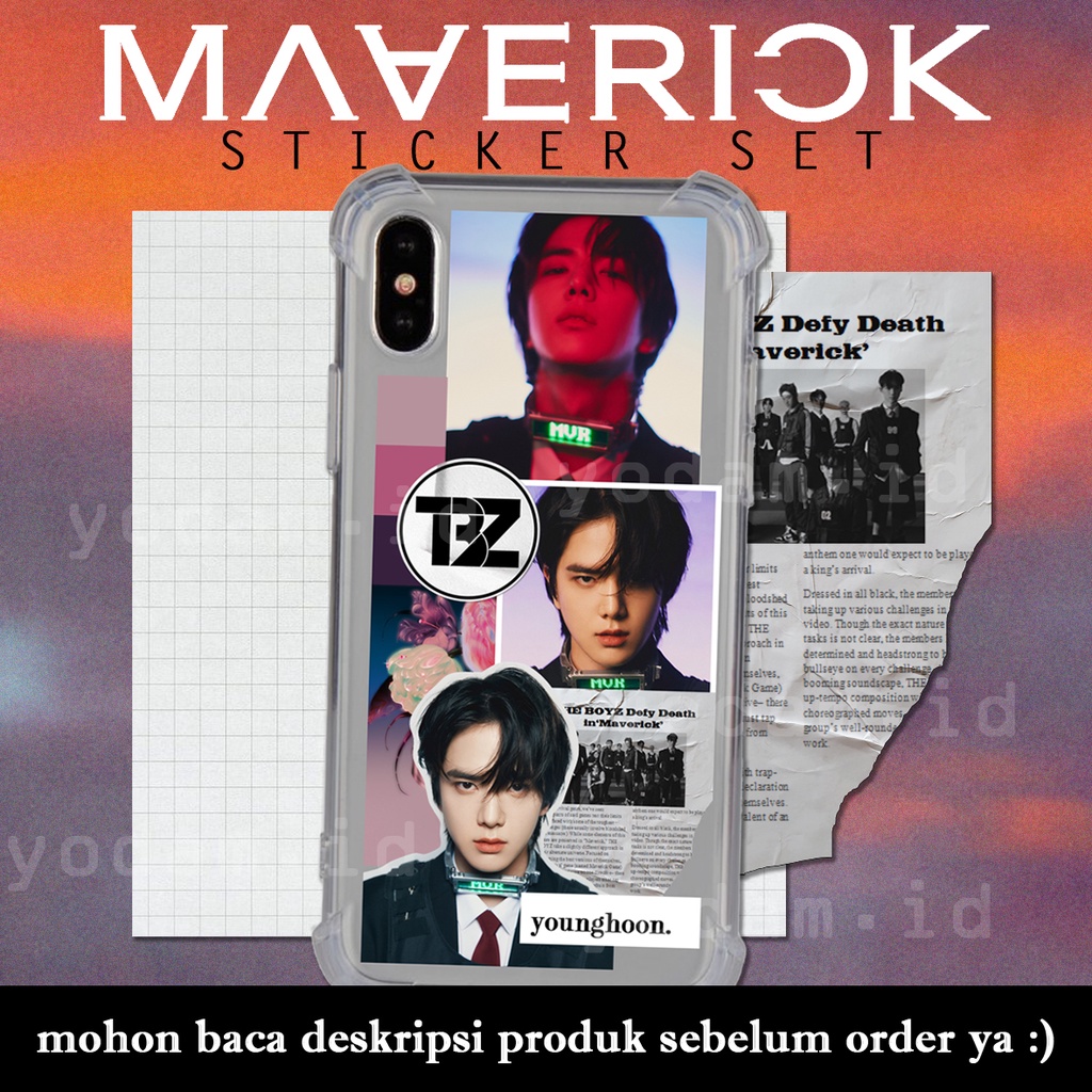 DIY STICKER CASE, STICKER AESTHETIC STIKER KPOP ANTI AIR THE BOYZ - MAVERICK STICKER SET