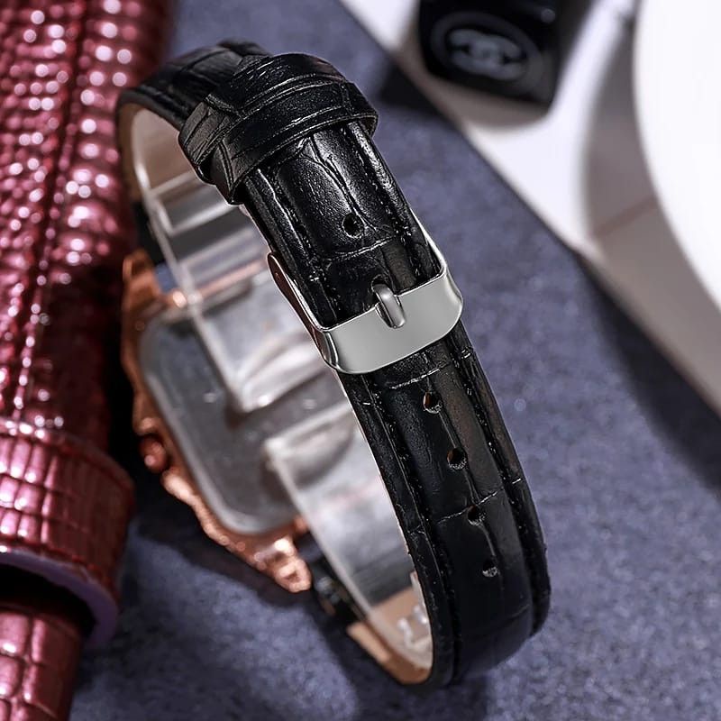 Jam Tangan Wanita Kotak Quartz Import Premium Terbaru