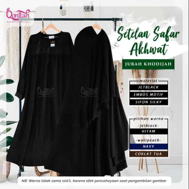 Best Seller PRE-ORDER Set Muslimah Safar Khadijah by Qonitah Hijab