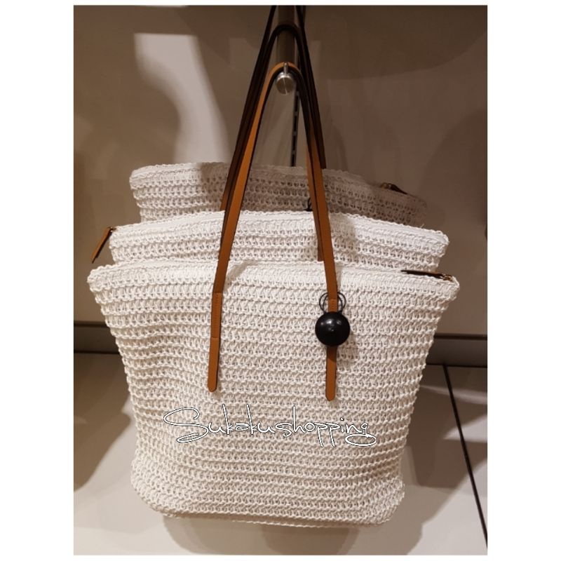 Tas H&M Tote Bag H&M Tas HnM Tas Jerami Tas Wanita Tas Rajut Anyaman Tas Anyaman