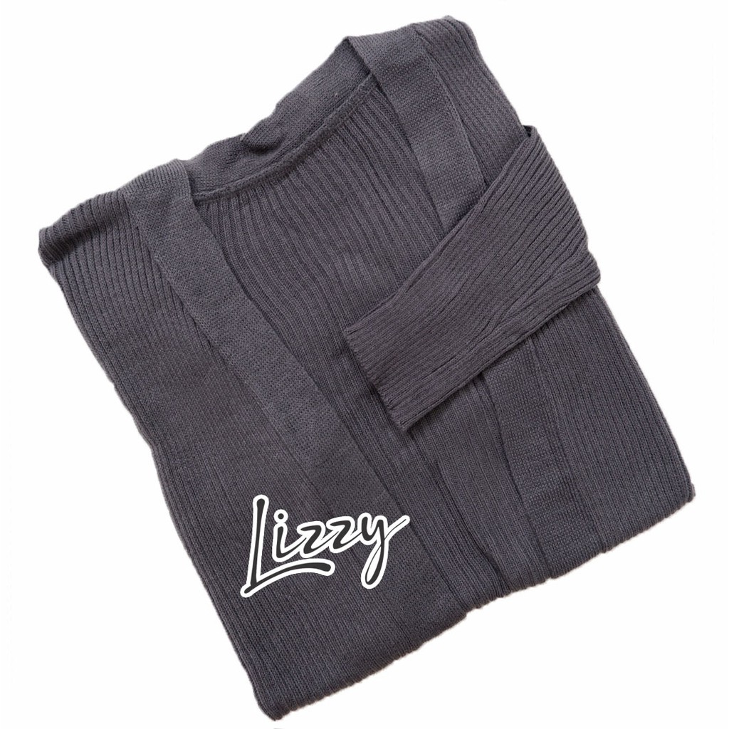 Lizzy - LONG CARDIGAN BELLE PREMIUM-DARK GREY
