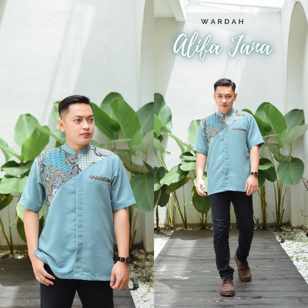 Baju Atasan Pria Baju Koko Alifa Batik