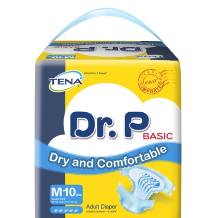 Dr. P by TENA Basic M10 - Dr.P Popok Dewasa Basic by TENA M 10