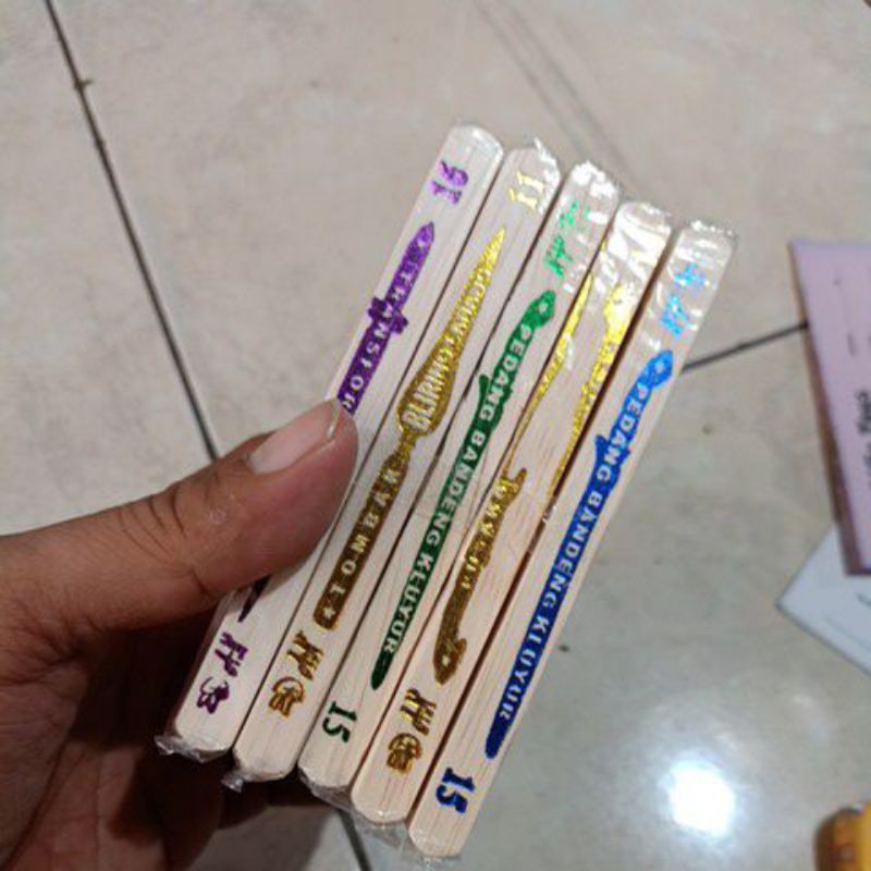 stik kayu eskrim tinta sablon isi -+100 - -+250 grosir  untuk prakarya atau mainan anak buat di jual