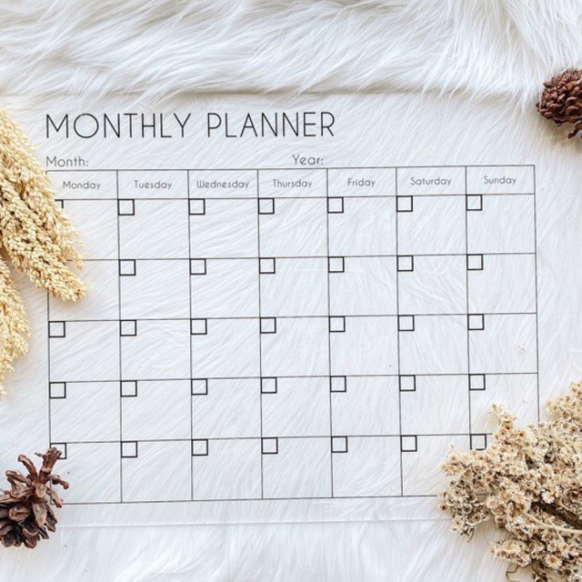 

Monthly Planner Jadwal Bulanan Custom Acrylic