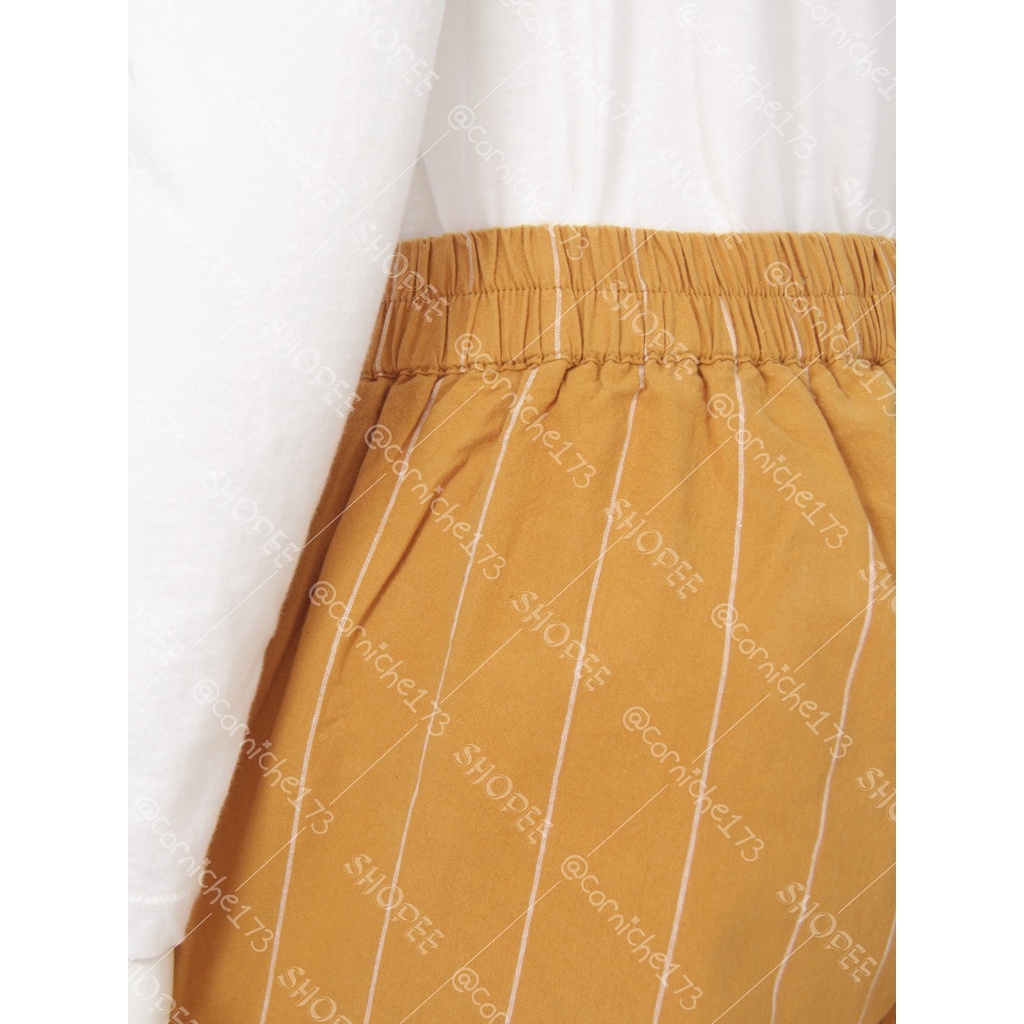 Corniche Wide Stripe Pants Yellow - TI90333