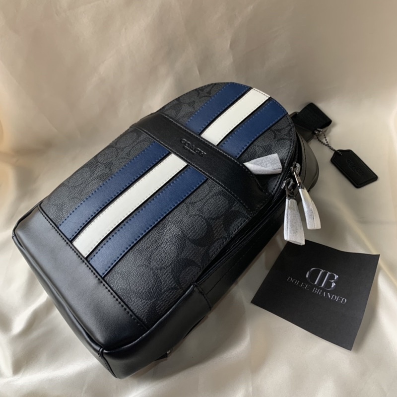 COACH MEN SLINGBAG BLUE STRIPE VARSITY (26067)