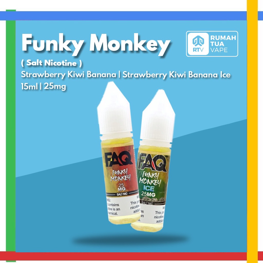 Jual FUNKY MONKEY SALT NIC SERIES 25MG 15ML PREMIUM LIQUID VAPE