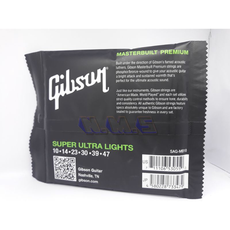 Gibson Senar Gitar 0.10 Super Ultra Lights Murah