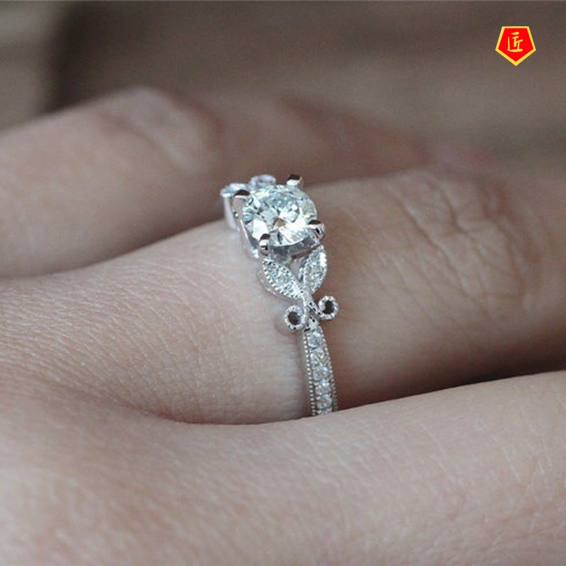 [Ready Stock]Fashion Diamond Flower Ring Exquisite Personality