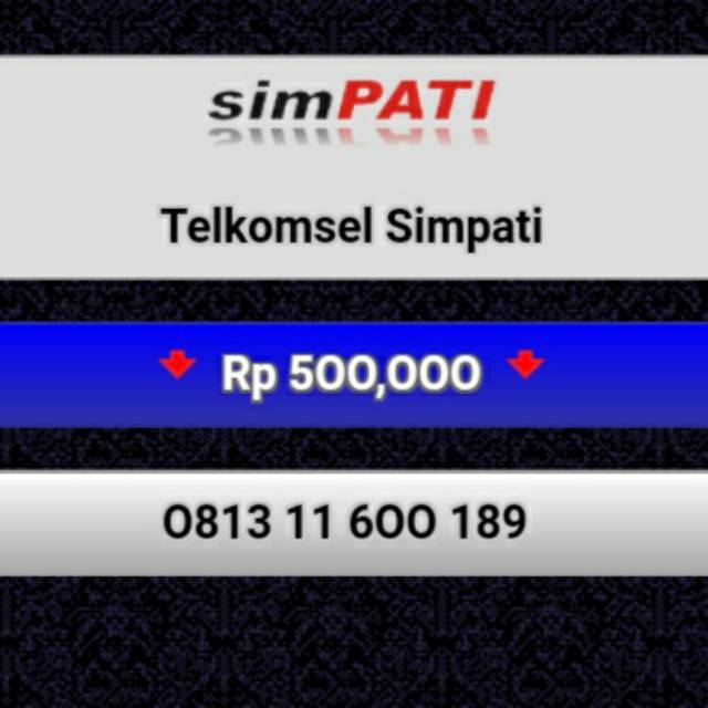 NOMOR CANTIK SIMPATI 0813 11 600 189