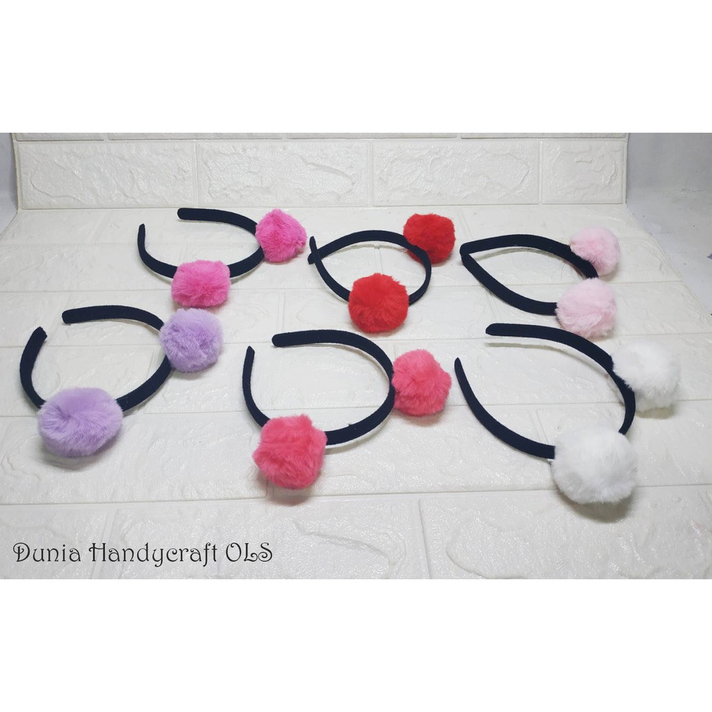 Bando Pom Pom Pompom Cantik Imut Lucu Gaya