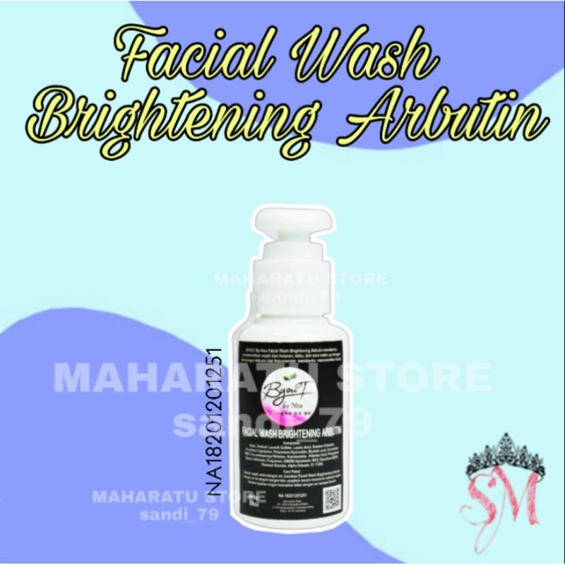FACIAL WASH BRIGHTENING ARBUTIN/sabun pemutih wajah/sabun wajah glowing/sabun muka glowing bpom ori