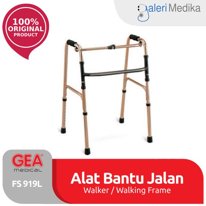 Walker Alat Bantu Jalan Manula GEA FS919L / FS-919 L Walking Aids Gold