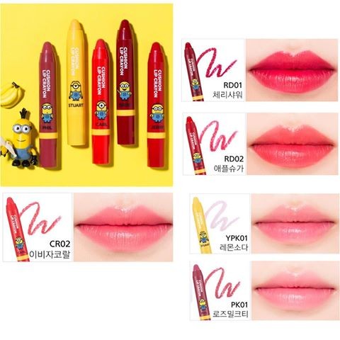 Missha - Minion Cushion Lip Crayon