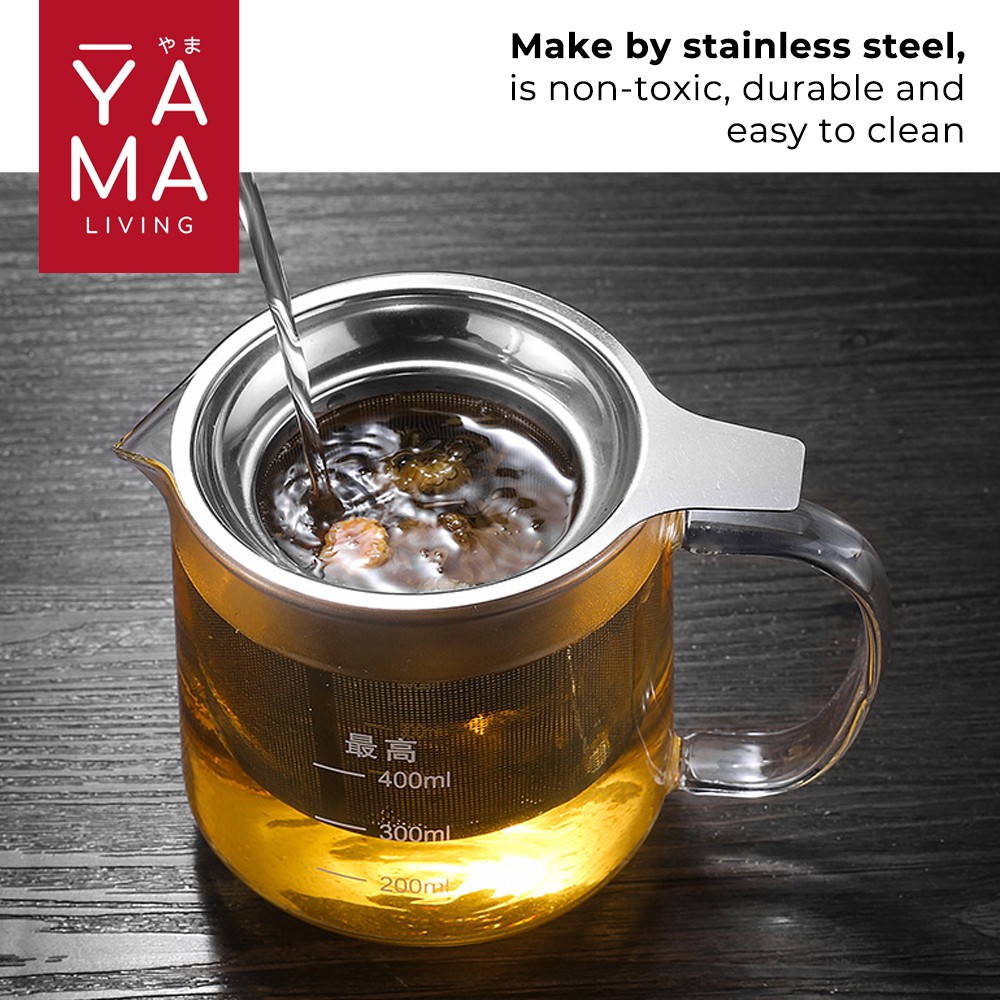 YAMA NOJI Tea Infuser Strainer Saringan Teh Kopi Penyeduh Stainless Steel Metal Filter