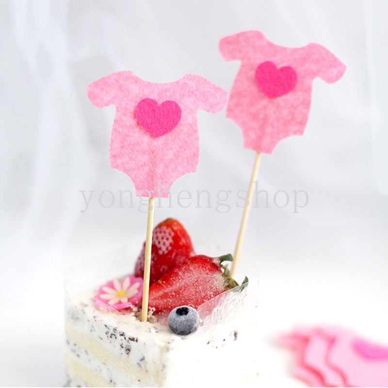 10pcs / set Topper Kue Cupcake / Muffin DIY Untuk Dekorasi Pesta Baby Shower