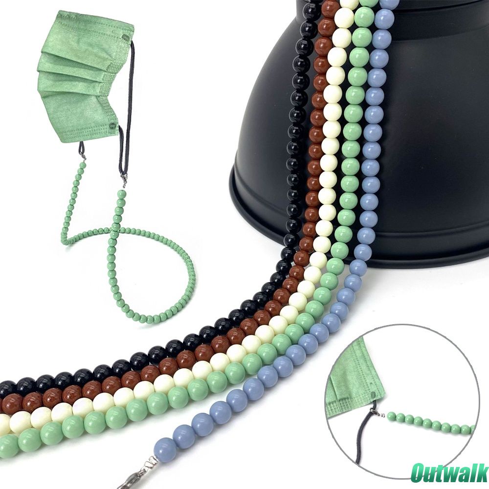 Tali Lanyard Gantung Leher Holder Masker Manik-Manik Anti Slip Untuk Pria / Wanita