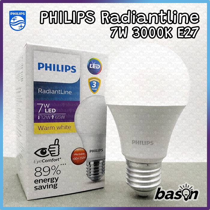 PHILIPS RadiantLine LEDBulb 7W E27 - Bohlam Lampu LED