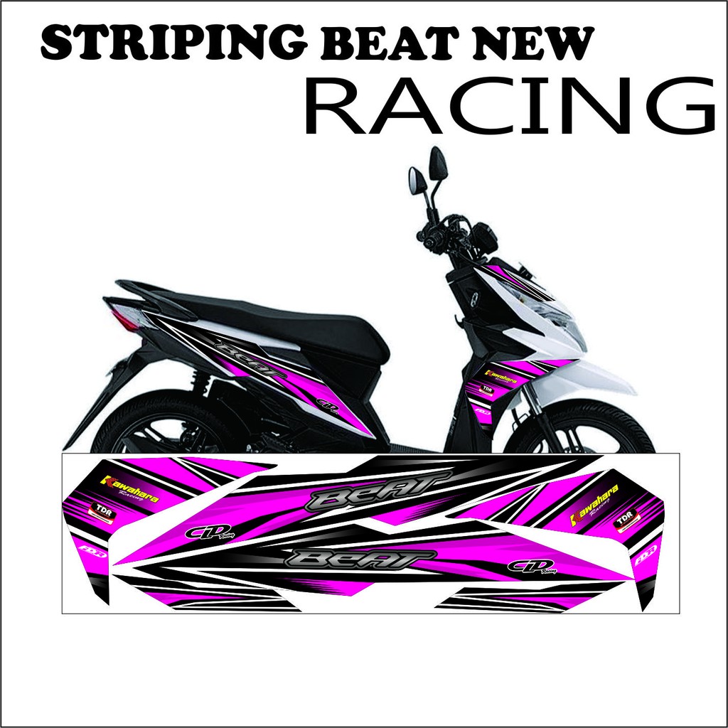 STRIPING BEAT NEW VARIASI RACING STRIPING STICKER MAGENTA