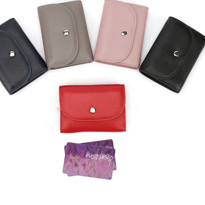 ❤ 5.5 ❤ *BEST SELLER* RIZKY-LOKAL Dompet Koin Mini Bahan Kulit Asli Lembut Gaya Korea untuk Wani