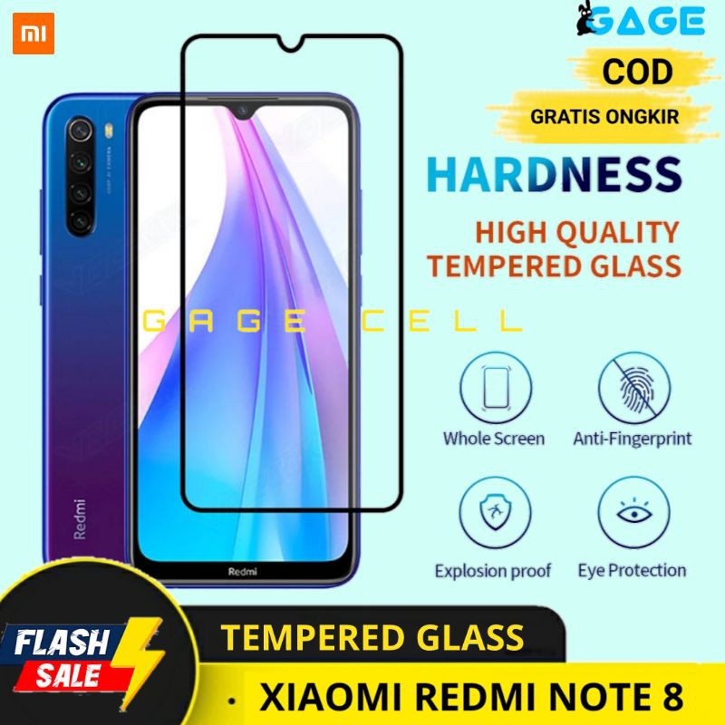 PREMIUM TEMPERED GLASS FULL LAYAR TG ANTI GORES KACA XIAOMI REDMI NOTE 8 NOTE8 SCREEN PROTECTOR