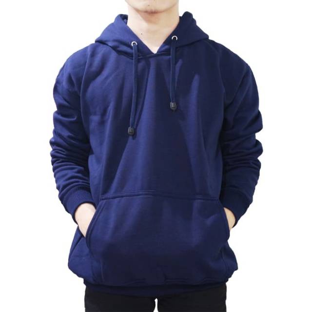 Jaket Hoodie Biru Dongker