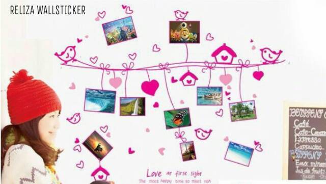 RELIZA WALL STICKER / Wallsticker FRAME PINK LOVE FOTO | STIKER DINDING AY9146