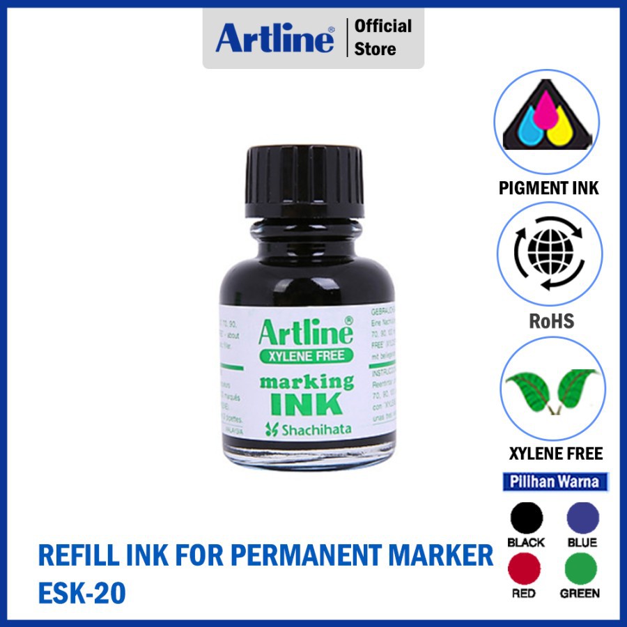 

TINTA ISI ULANG ARTLINE REFILL INK FOR PERMANENT MARKER ESK-20