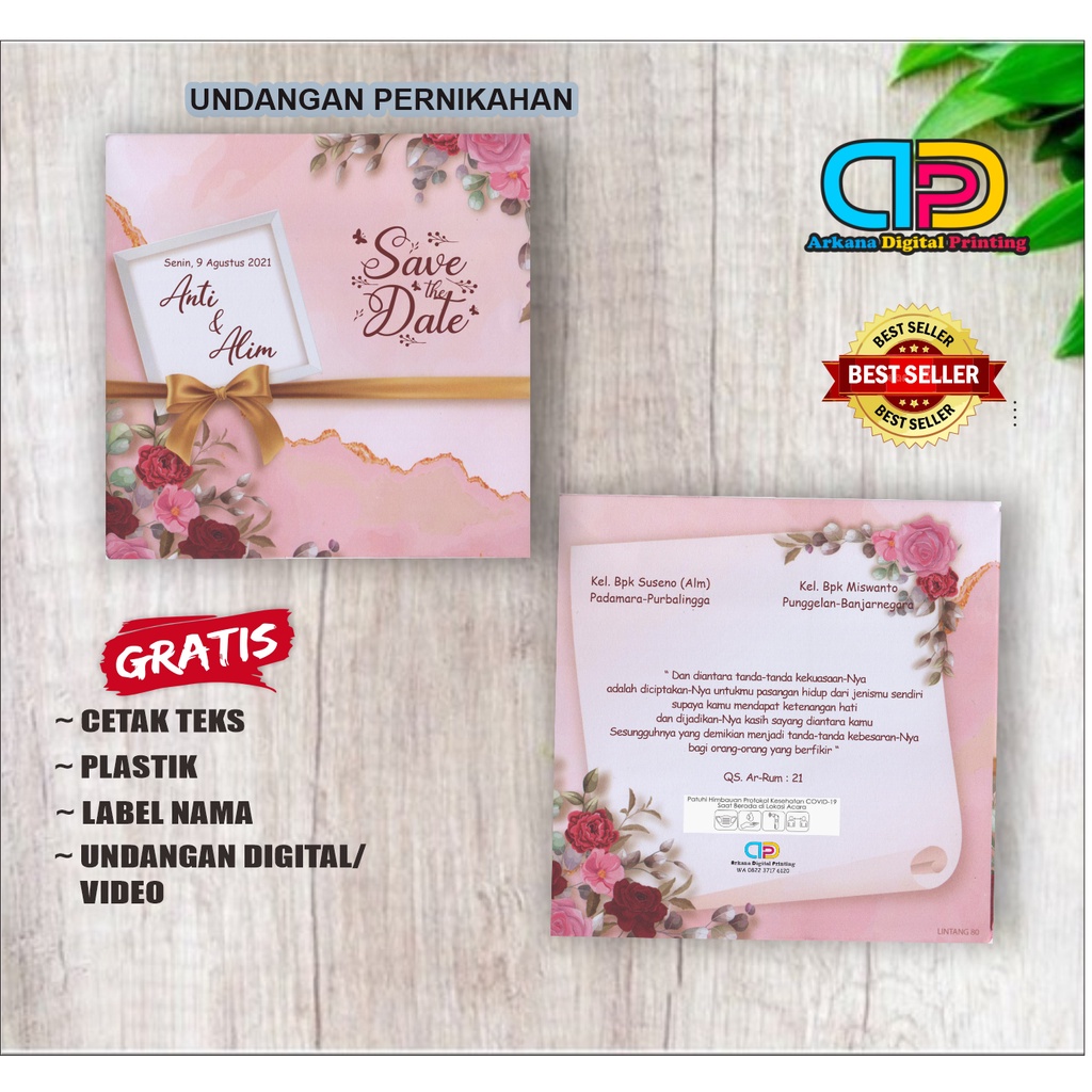 

UNDANGAN PERNIKAHAN AESTHETIC PINK PUTIH MURAH