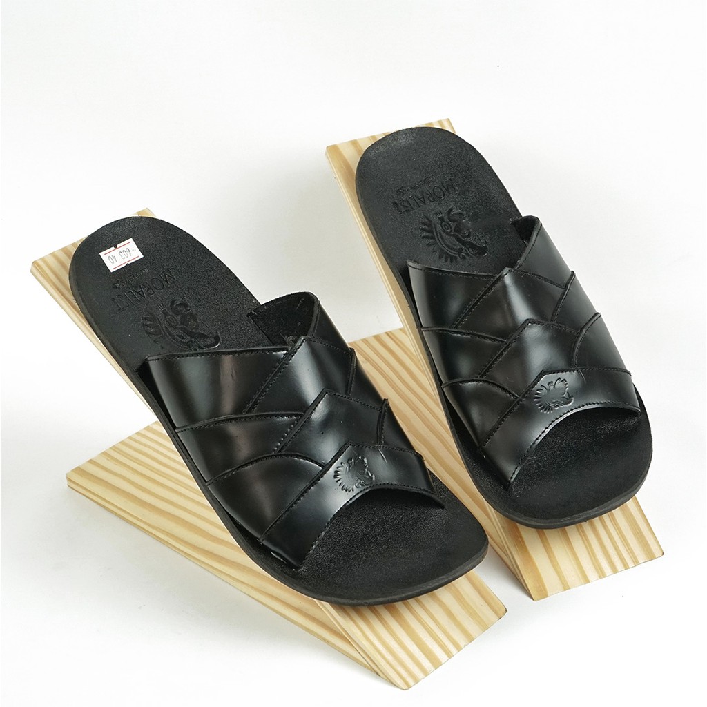 Sandal Pria Casual Sendal Kulit Asli Model Slop Kokop Sandal Pria Casual Sendal Kulit Asli Model Slop Kokop