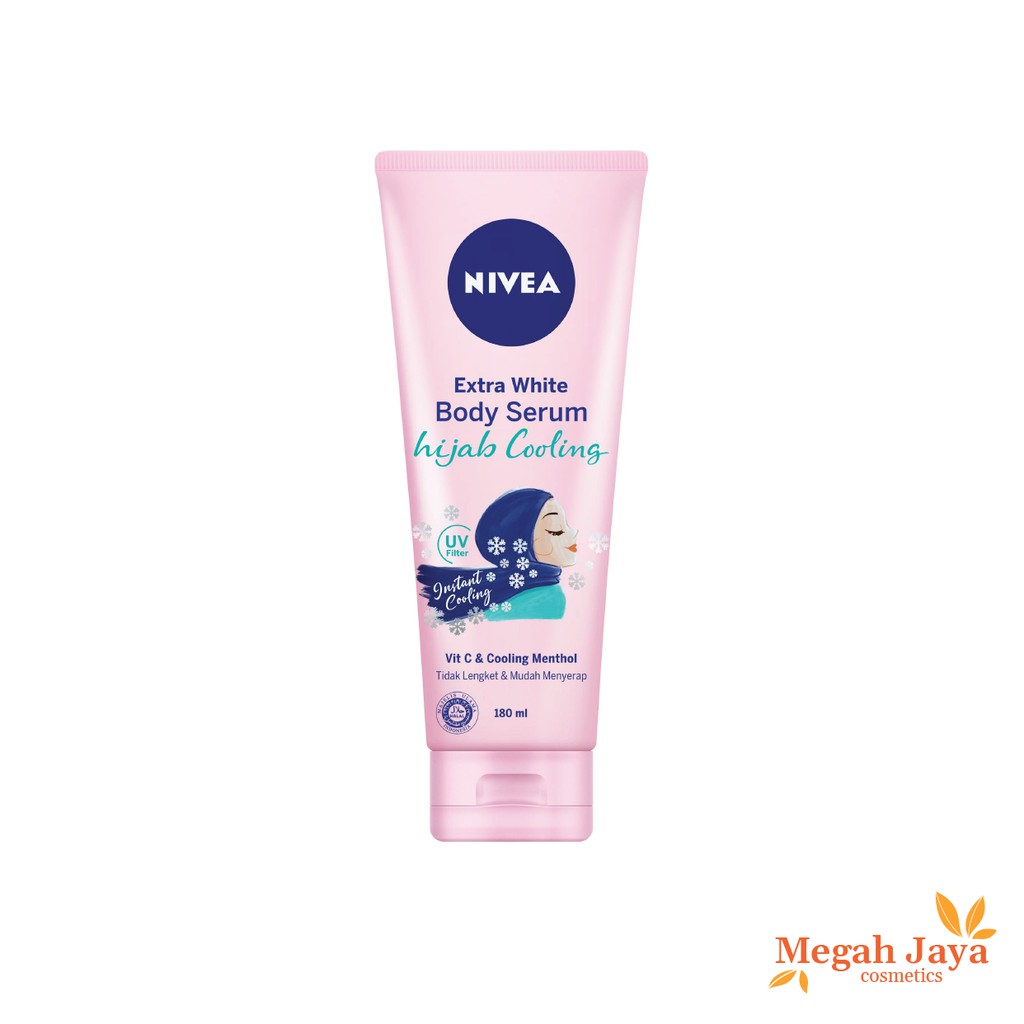 NIVEA EKTRA WHITE BODY SERUM HIJAB COOLING 180 ML @MJ