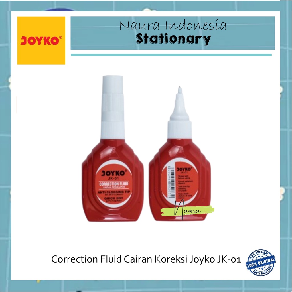 

Tip Ex Cair Joyko | Correction Fluid Cairan Koreksi Joyko JK-01 | Penghapus Cair Joyko JK-01 | Tipex Murah