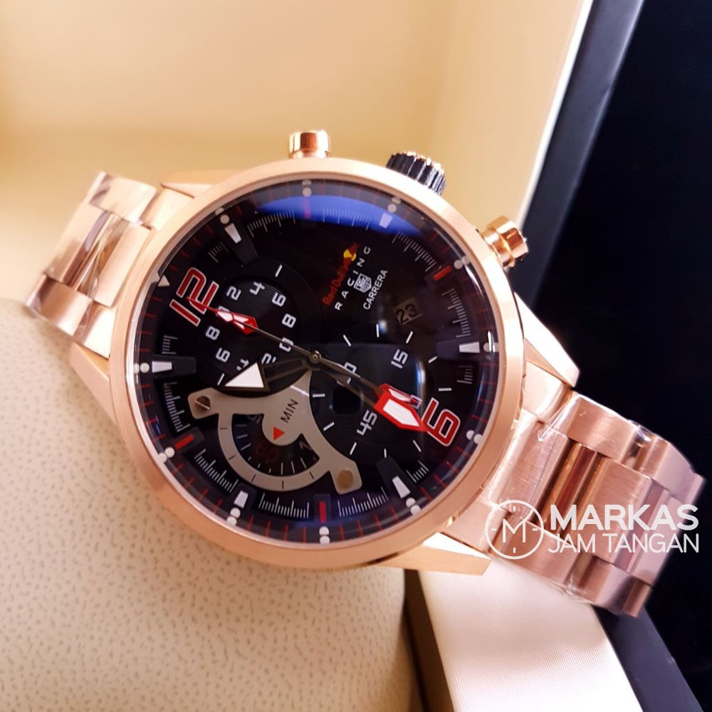 Jam Tangan Pria Tagheuer Carrera Red Bull Racing Chronograph S Steel Watch Shopee Indonesia