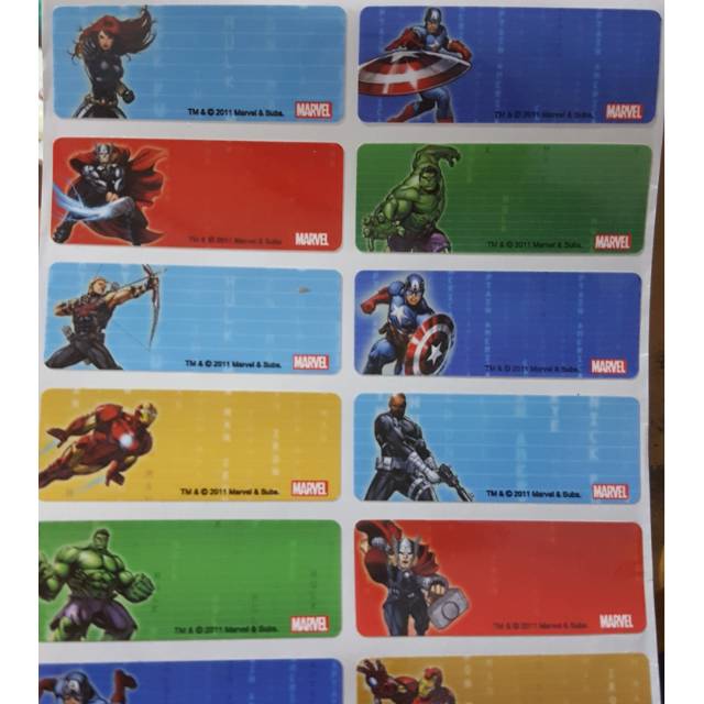 

Label nama anti air MARVEL MEJIKU ORI