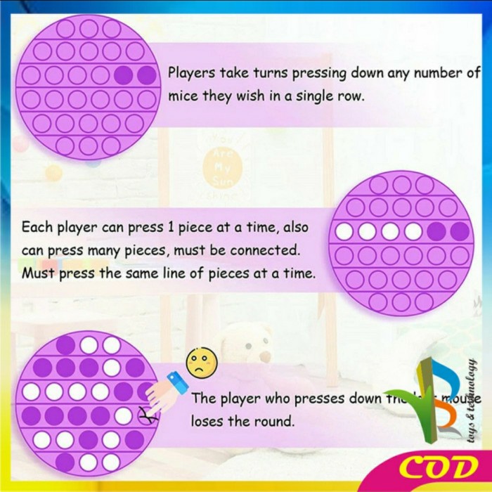 POP IT RAINBOW VIRAL PUSH POP BUBBLE FIDGET MAINAN ANAK - BC-4