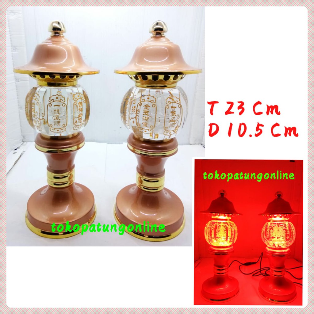 Lampu Sembahyang Kristal Emas 023