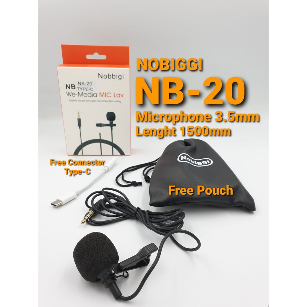 Nobiggi NB - 20 | Mic Lav 3.5mm | FREE Connector Type - C