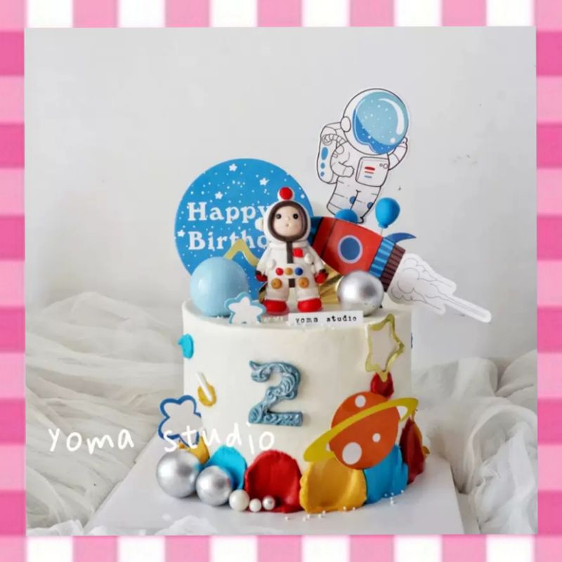 Topper Cake Astronot hiasan kue ultah astronout