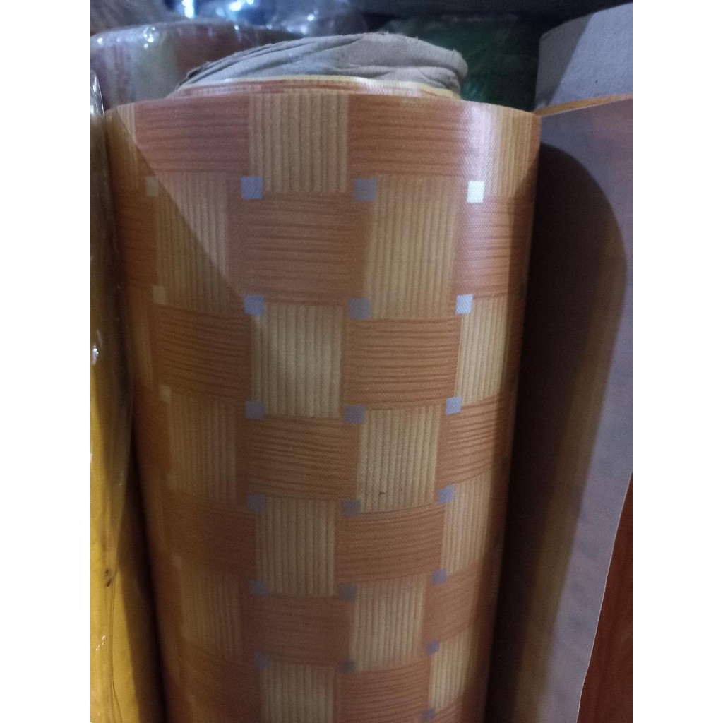Premium Karpet Plastik Vinyl Untuk Lantai/Taplak Meja Motif Tikar Anyam