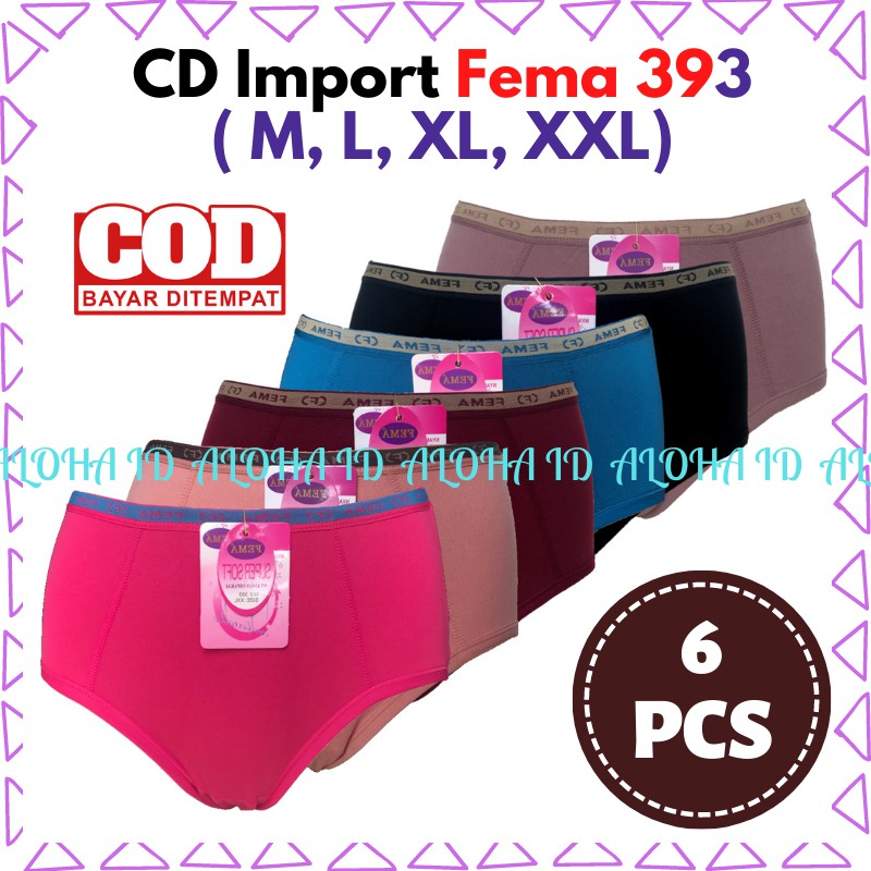 6 pcs CD FEMA 393 Celana Dalam IMPORT PREMIUM