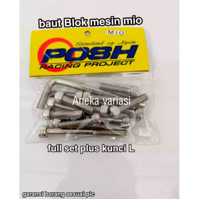 baut blok mesin CVT Yamaha Mio,Mio M3,Mio soul