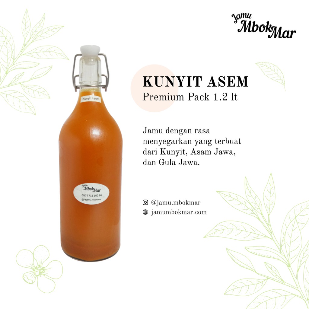 

Kunyit Asem Premium Pack 1,2lt